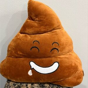 Plush poop Emoji Pillow - Brown